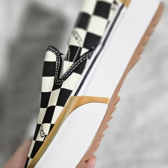 VANS Era Stacked Checkerboard Slip On Canvas Shoes - Picture 4 of 6